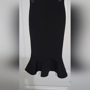 Elegant High Waist Black Fishtail Skirt